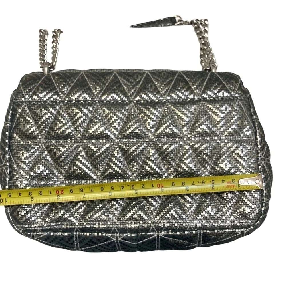 Michael kors silver Sloan large chain shoulder bag